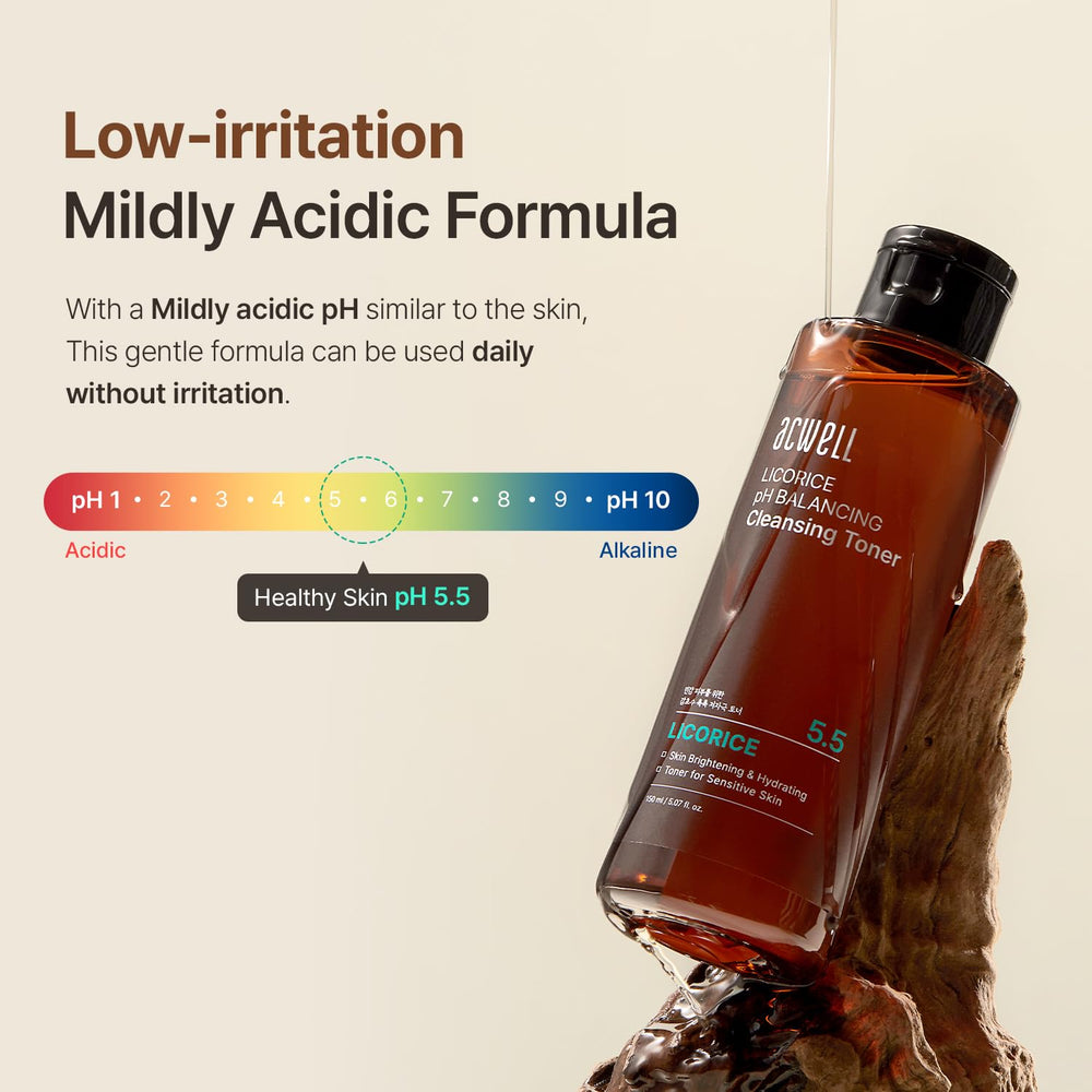ACWELL Toner réglisse – extrait de rose et goyave pour une hydratation douce.