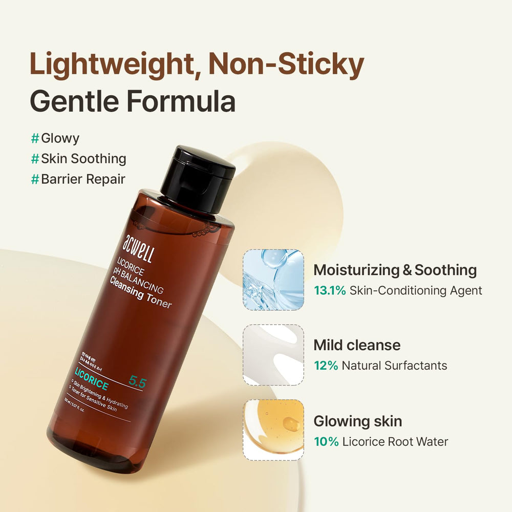 ACWELL tonique réglisse avec extrait de réglisse, texture apaisante et soin ciblé.