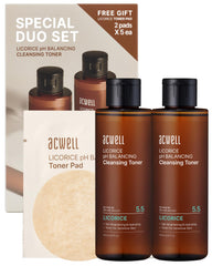 ACWELL tonique réglisse – bouteille élégante pour équilibrer le pH et hydrater légèrement.