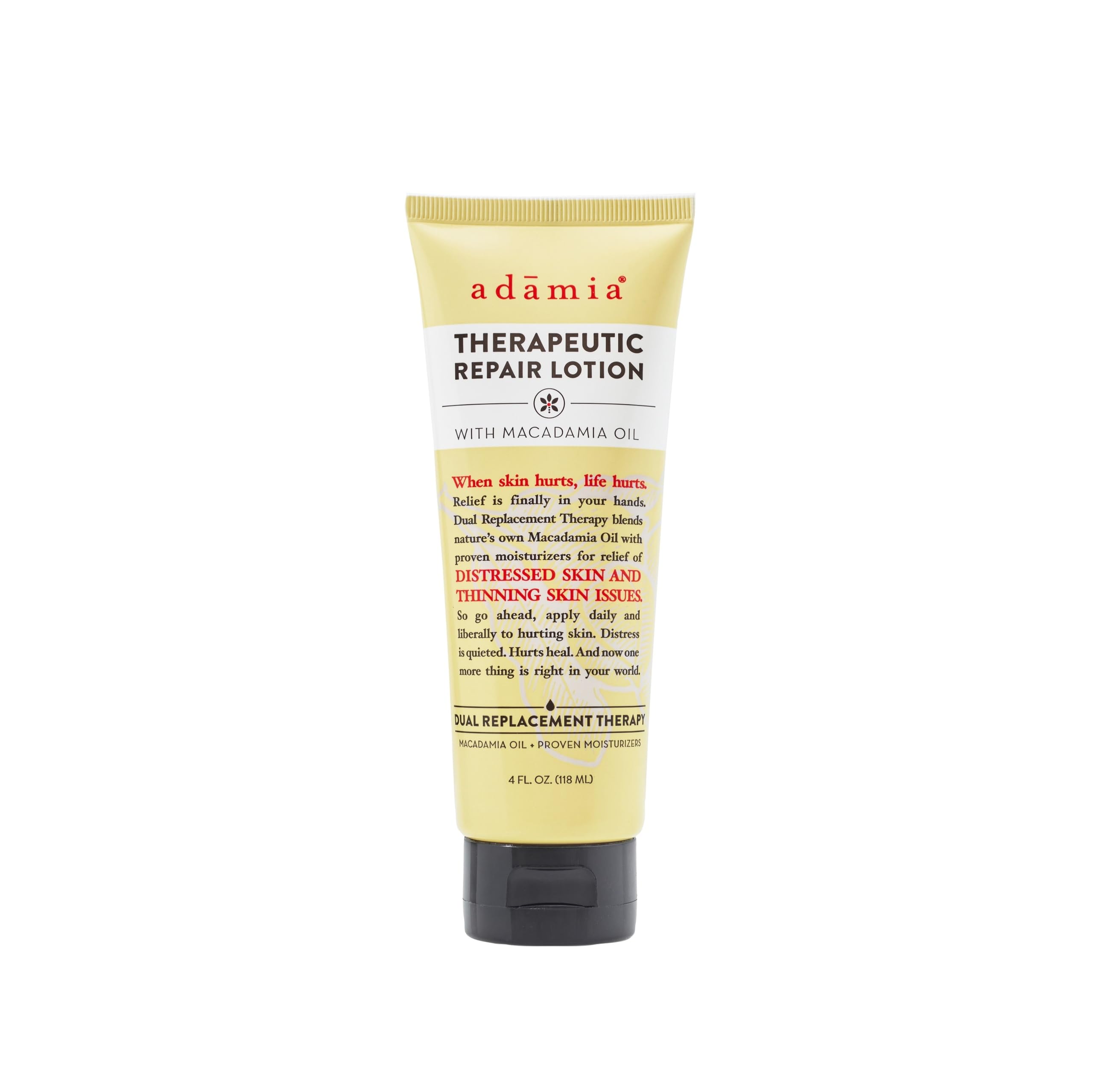 Adamia lotion réparatrice en flacon, hydratation rapide sans gras.
