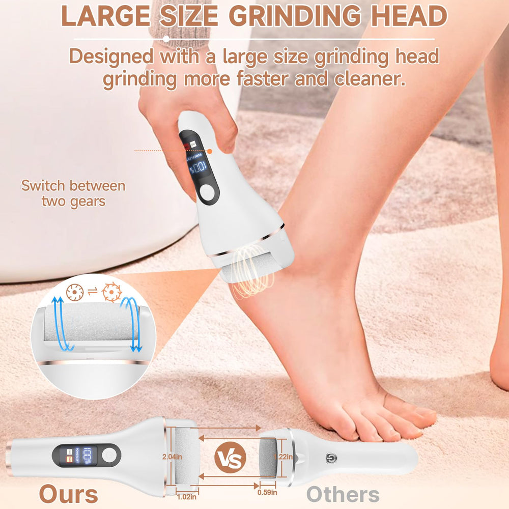 AdamPark file-pieds offre 2 vitesses pour peau sensible et callosites.