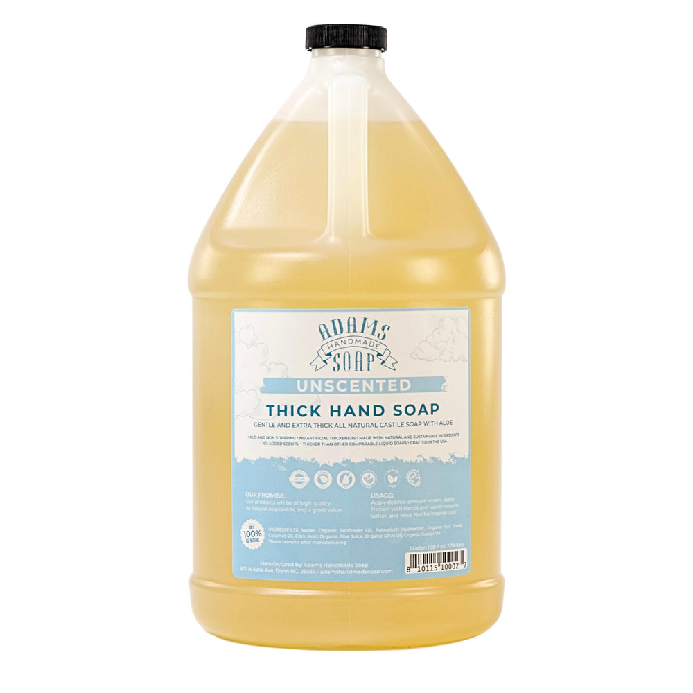 Adams Handmade Soap bouteille-recharge sans parfum, pratique pour le rechargement des mains.