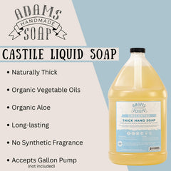 Adams Handmade Soap recharge sans parfum, favorise mains propres et réduction déchets.
