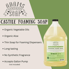 Adams Handmade Soap – flacon pratique, savon végétal respectueux de la peau pour toute la famille