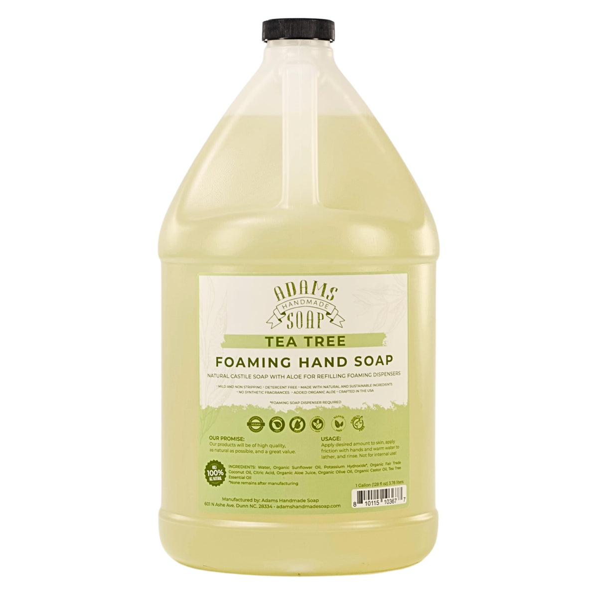 Savon Adams au parfum Arbre à Thé pour un lavage des mains doux et efficace.