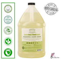 La bouteille Adams Arbre à Thé est prête pour une distribution moussante pratique.