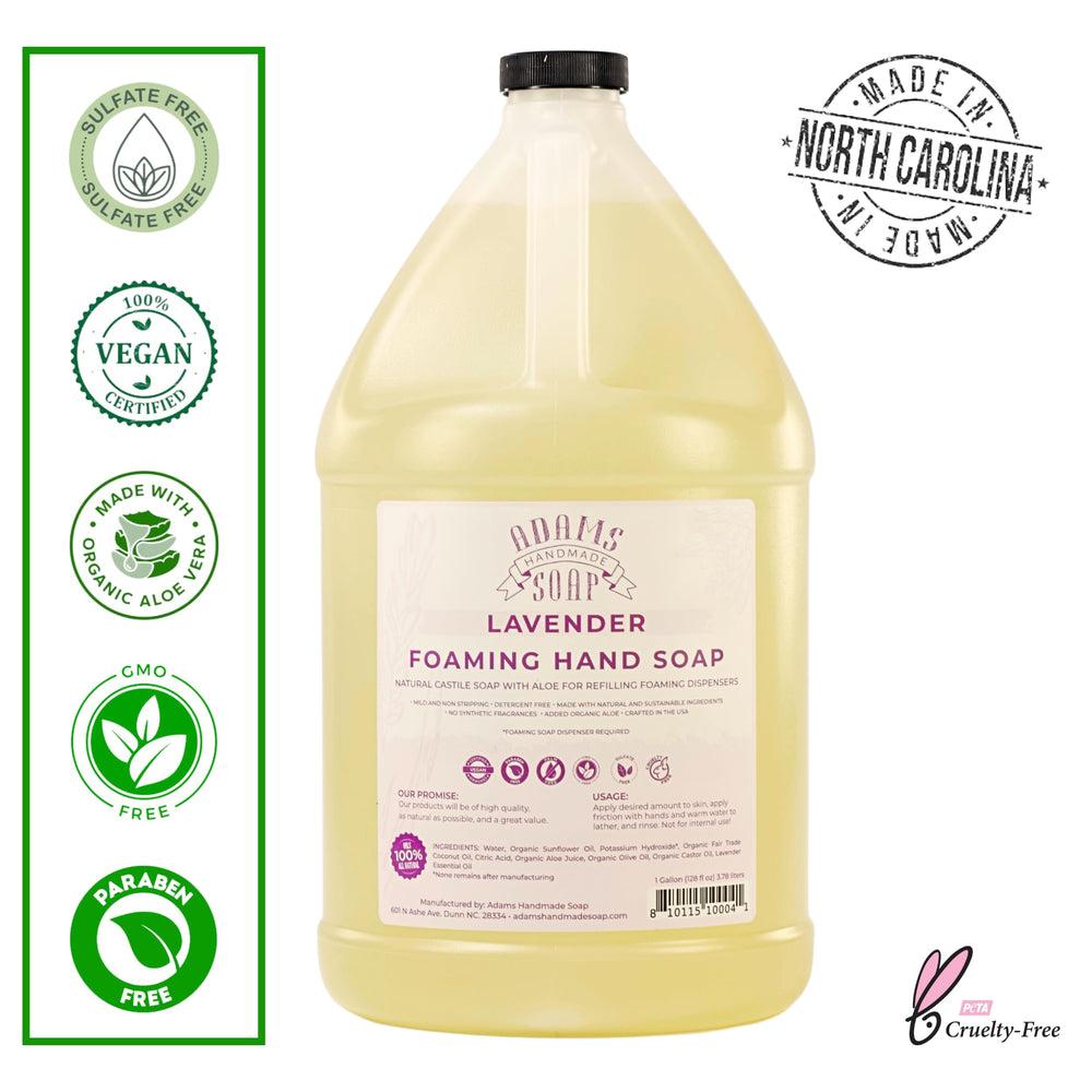 Adams Savon Liquide Mousse Lavande - texture mousse légère et usage quotidien