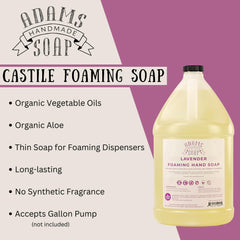 Adams Savon Liquide Mousse Lavande - emballage galon prêt à remplir un distributeur