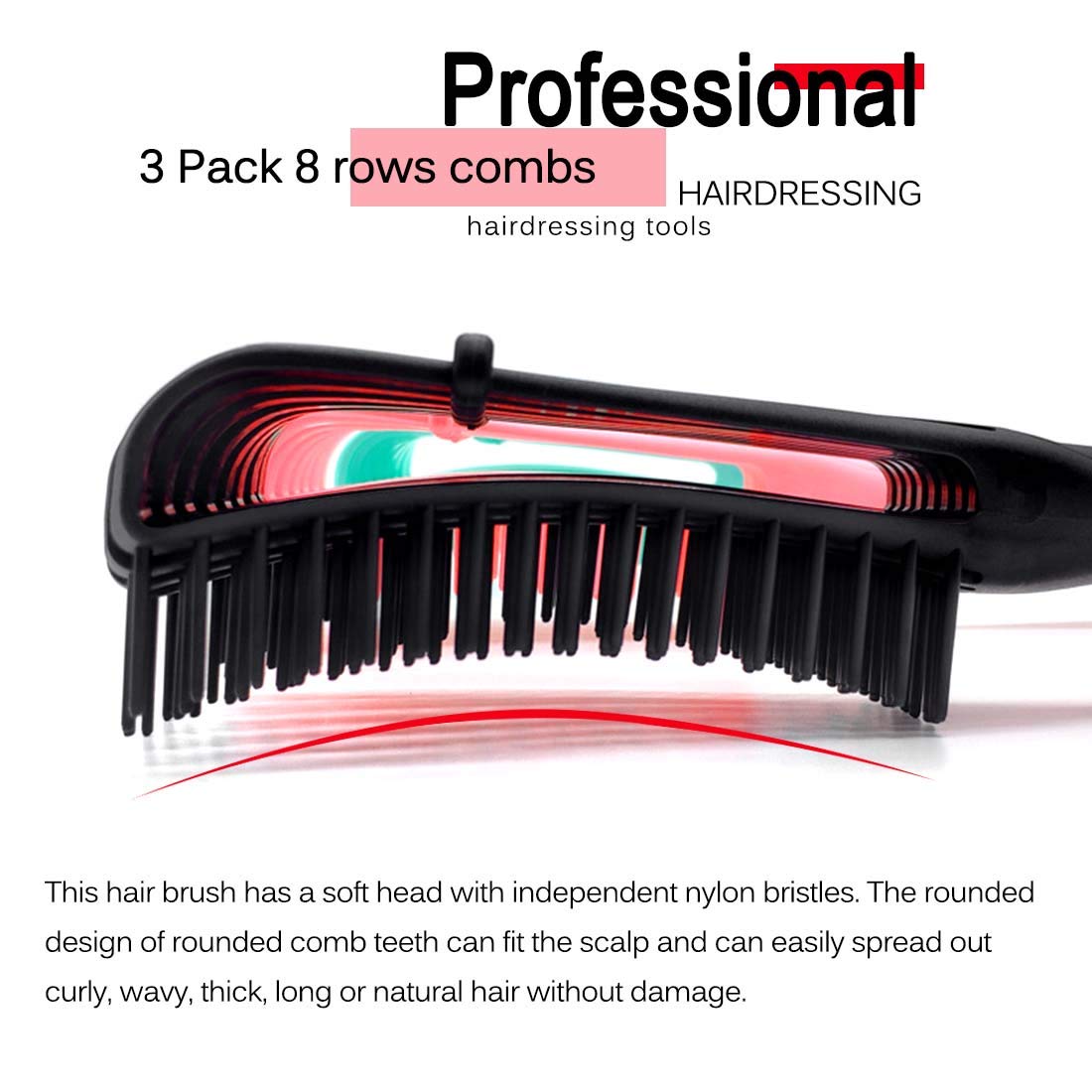 Convient à tous types de cheveux, adapté pour bouclés, raides, fins ou épais.