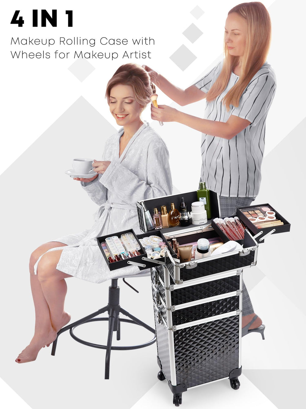 Adazzo compartiment supérieur noir pour essentiels maquillage