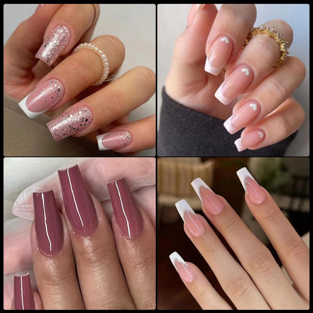 AddFavor ongles gel carrés moyens pour une finition naturelle.