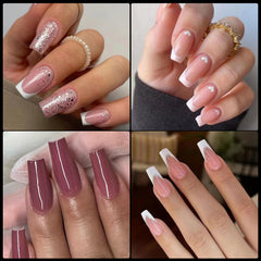 AddFavor ongles gel carrés moyens pour une finition naturelle.