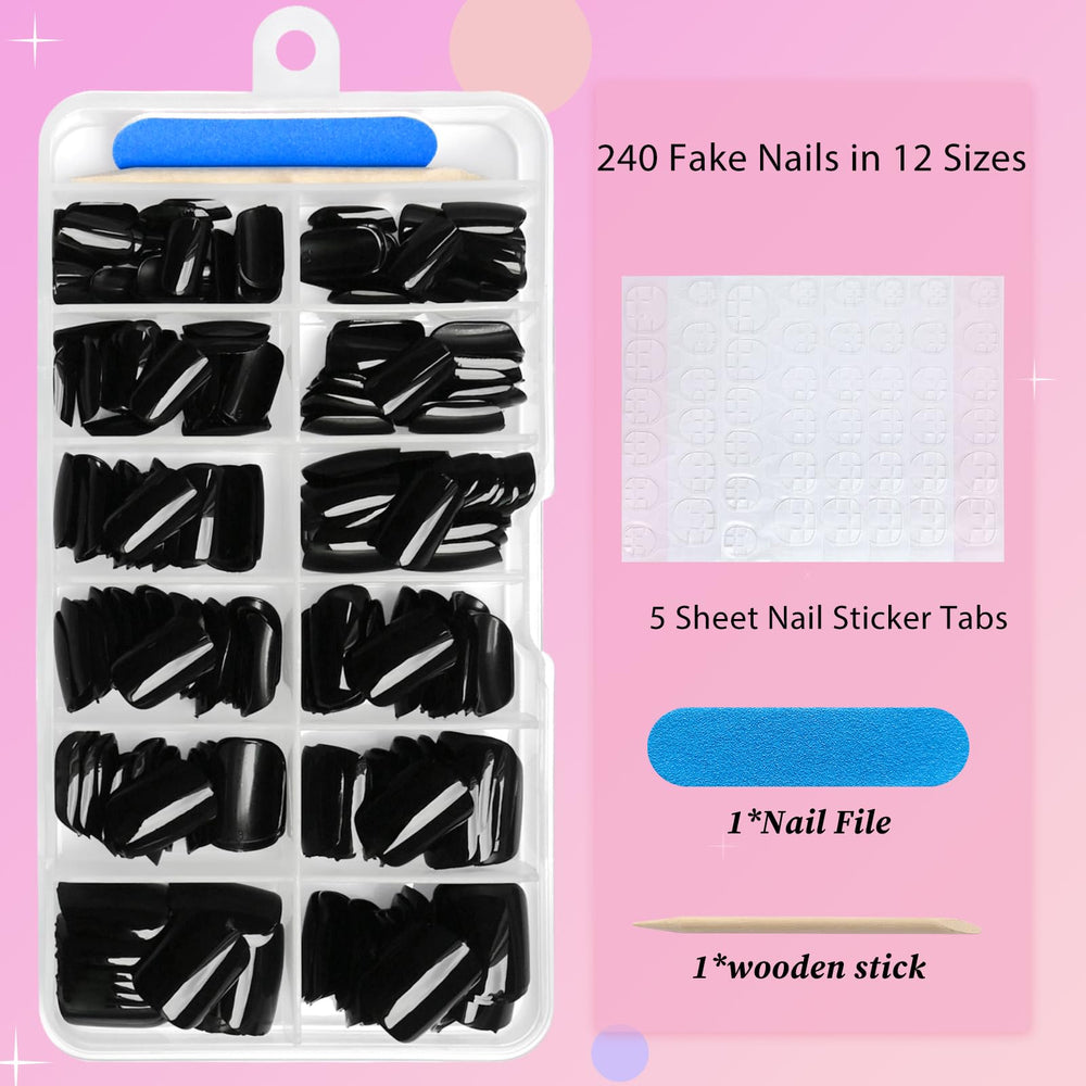 AddFavor ongles précolorés noirs pour un style prêt à porter