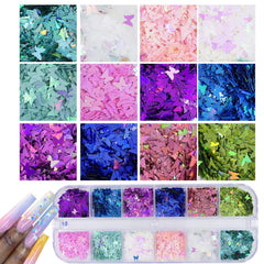 AddFavor paillettes ongles cœur: reflets irisés pour des motifs romantiques.