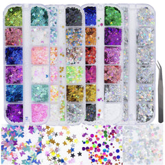 AddFavor paillettes ongles papillon: décor holographique qui brille selon la lumière pour des designs variés.