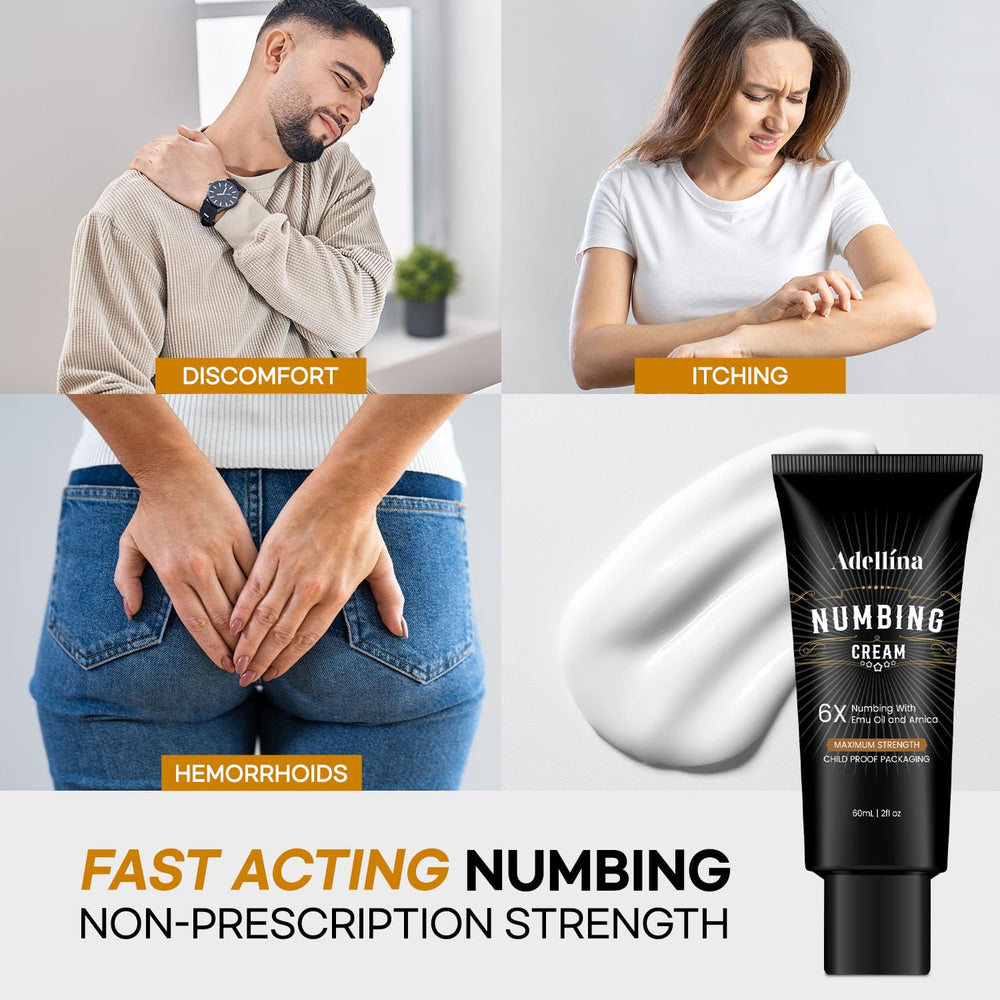 Ingrédients Arnica et huile d’ému, Adellina pour douceur cutanée.