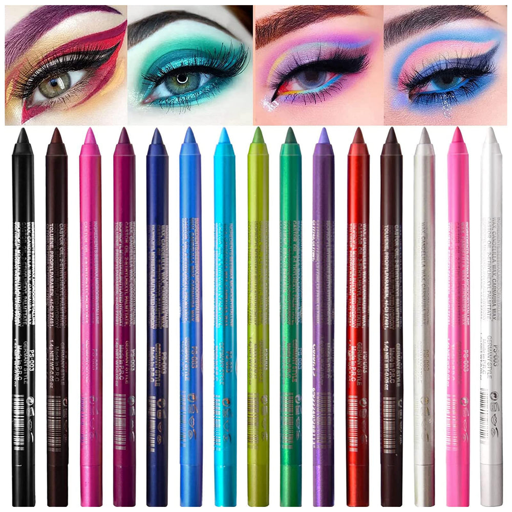 Ensemble ADIMANIS de feutres yeux 15 couleurs pour des looks variés.