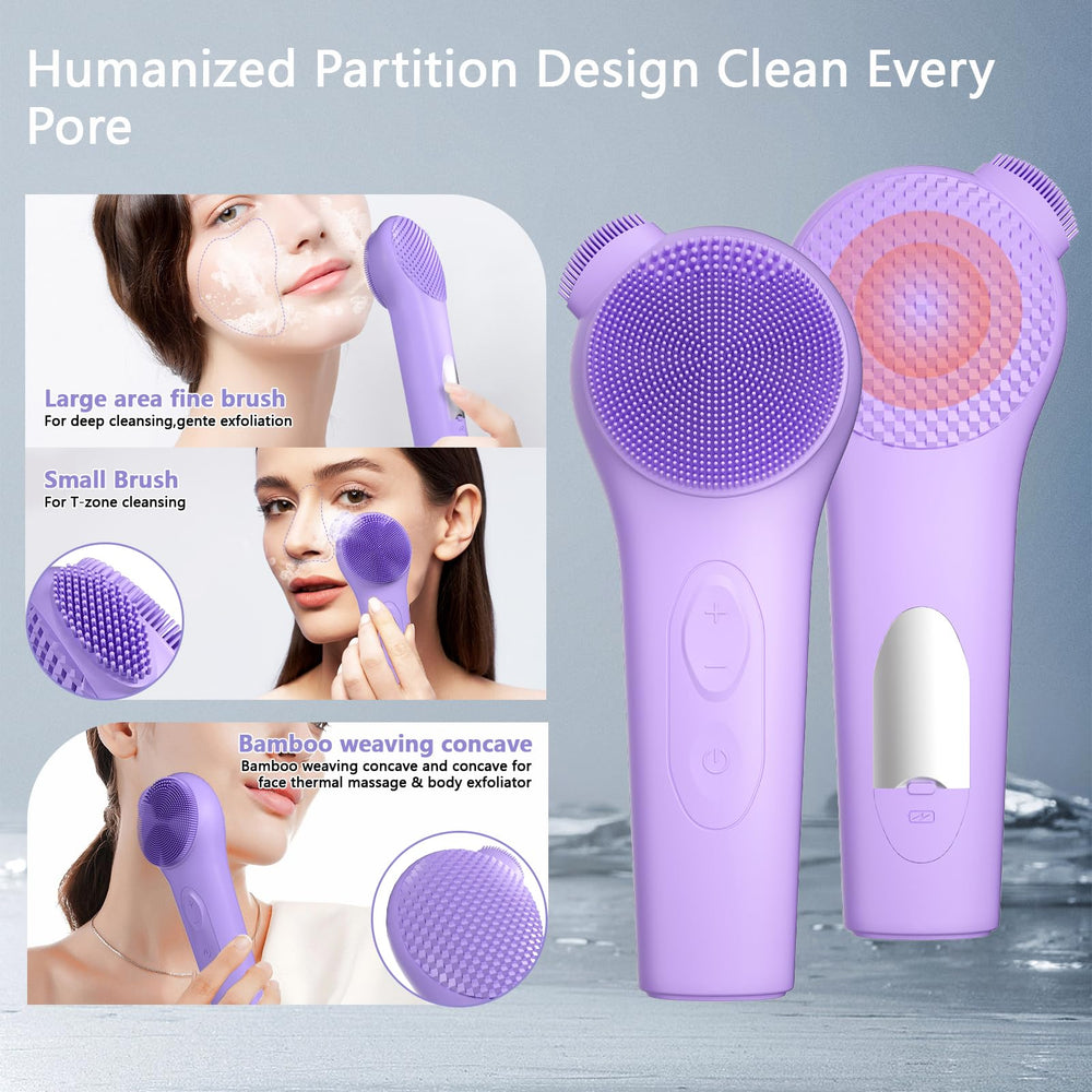 ADINC brosse visage silicone zone nez en silicone pour un nettoyage précis.
