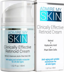 Admire My Skin crème rétinoïde puissante en bouteille prête pour une routine nocturne qui lisse les ridules et hydrate.