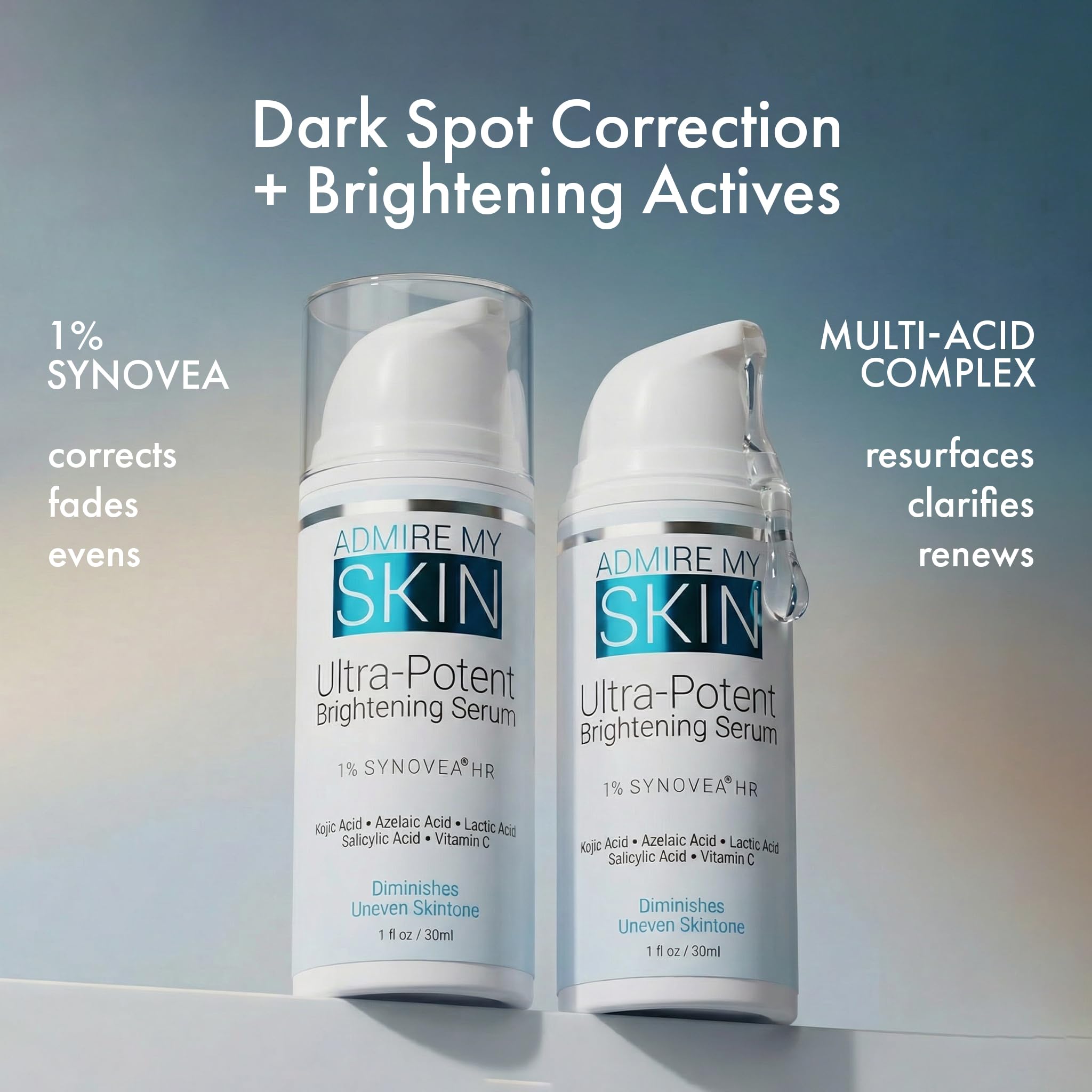 Sérum acide kojique Admire My Skin uniformise le teint.