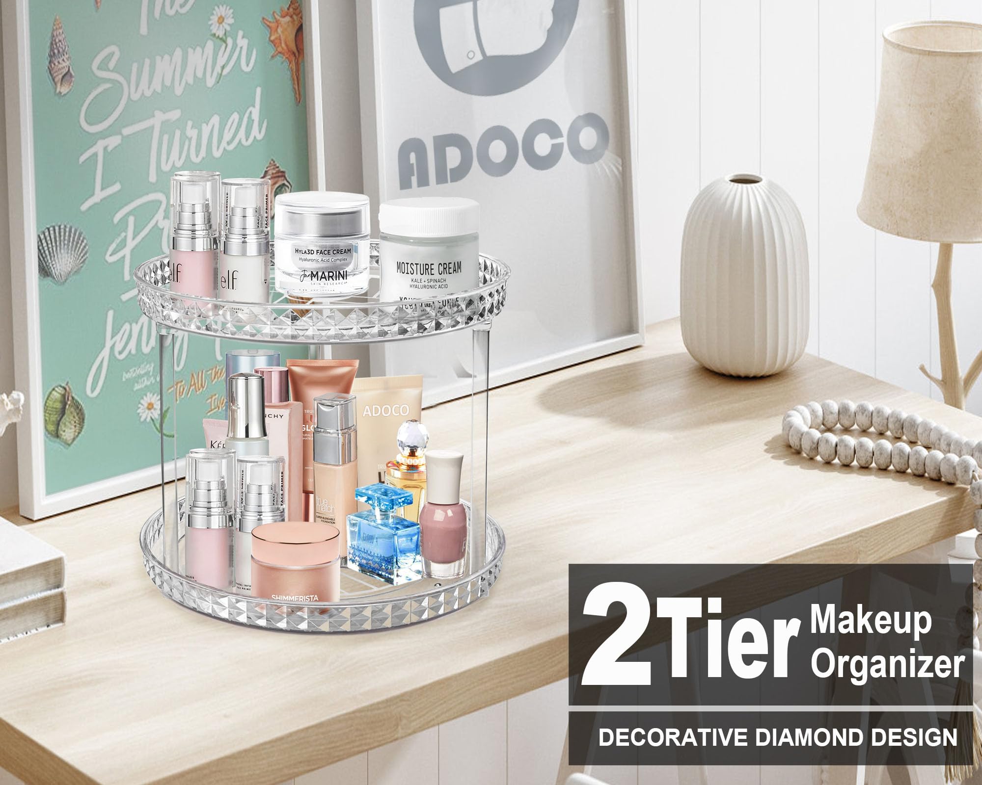 Adoco rangement parfums et beauté, accède facilement à vos flacons préférés