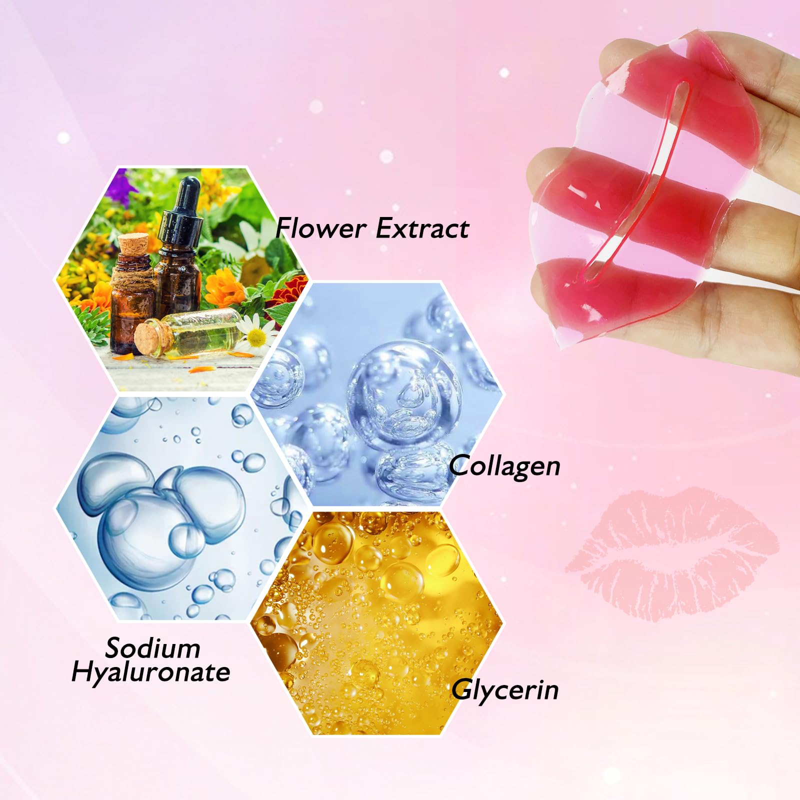 Boite de masques levres Adofect collagene, cadeau idéal pour soin quotidien.