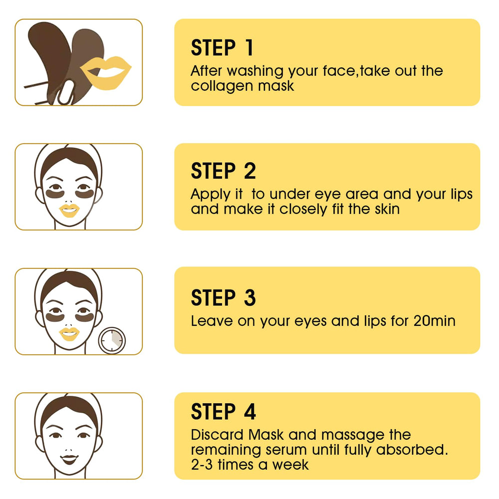 Ensemble-masques Collagen Cristal Adofect pour routine soin du visage.