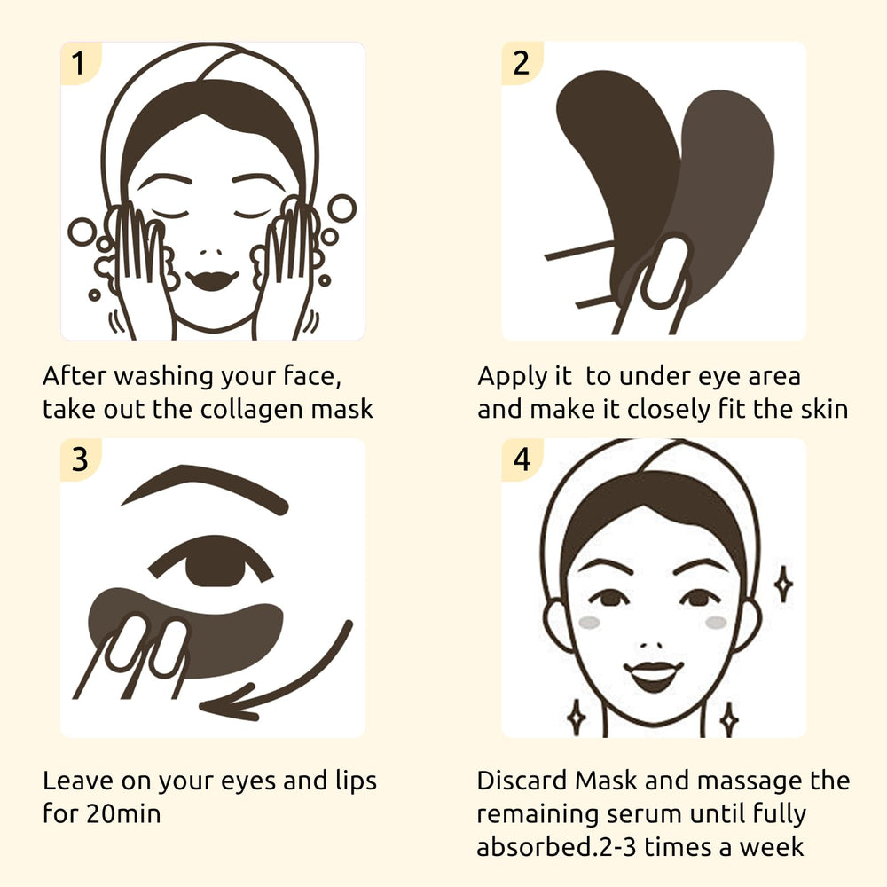Adofect ingrédients actifs, hyaluronique et collagene nourrissent la peau delicat autour des yeux.