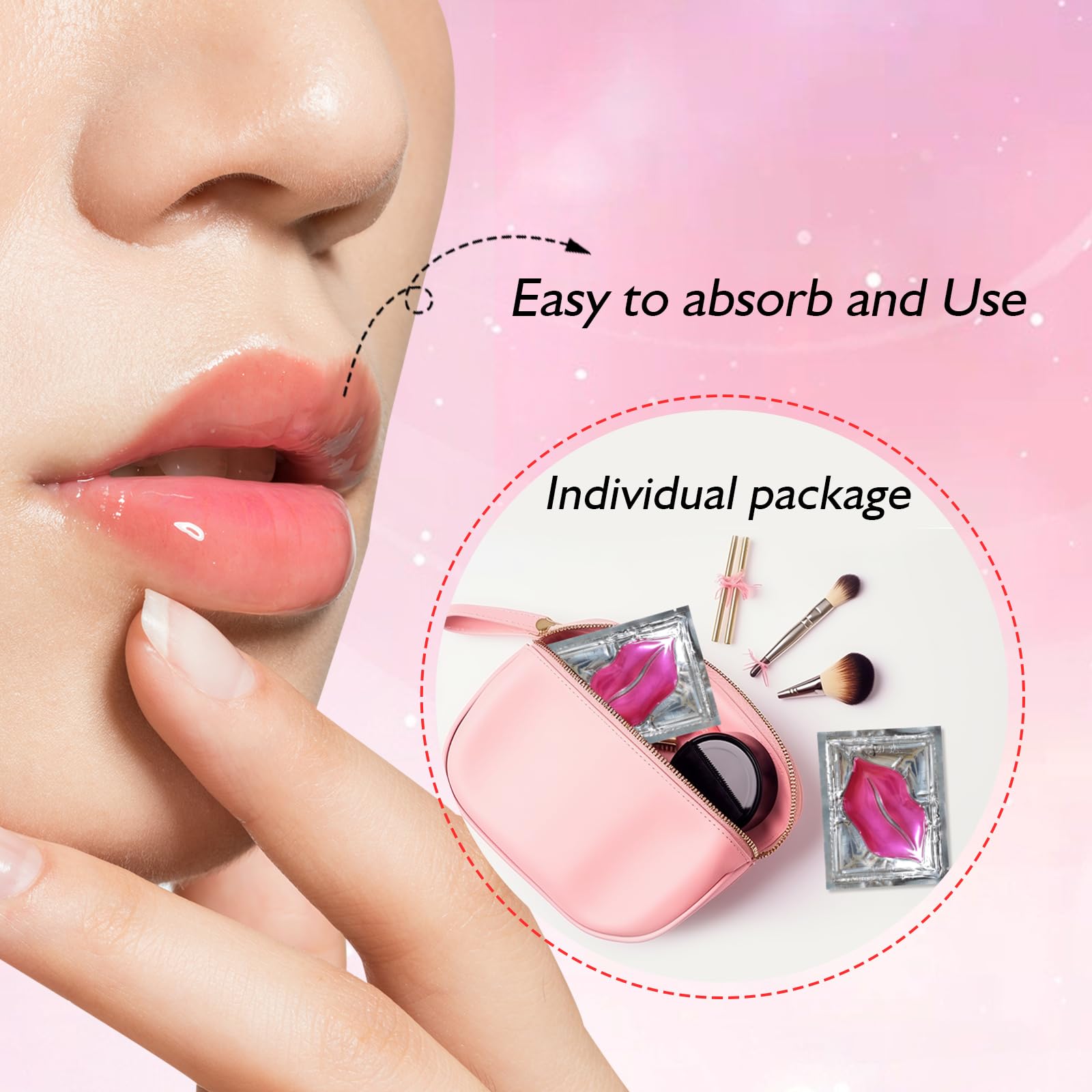 Coffret masques levres Adofect collagene, soin collectif et cadeau.