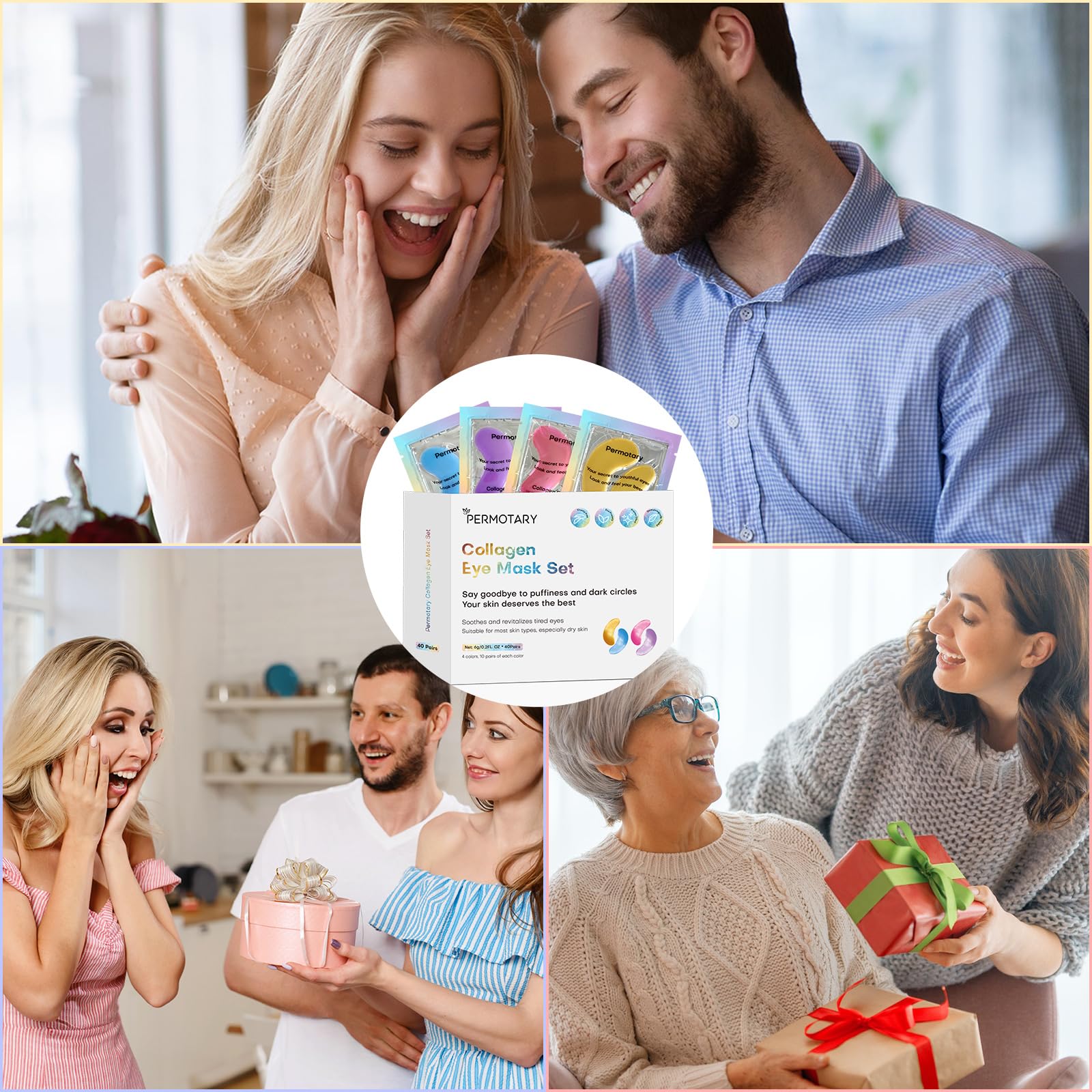 Adofect masque yeux, cadeau idéal pour Saint-Valentin ou fête entre amis.