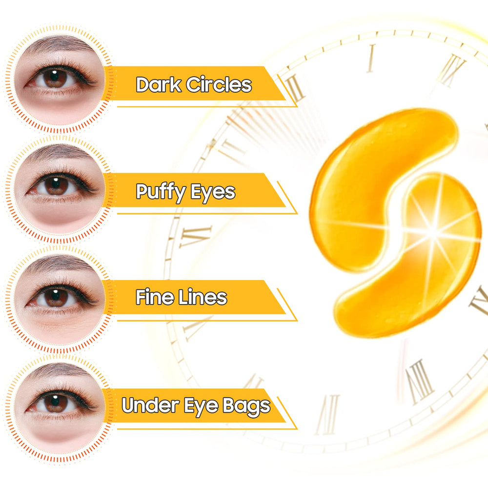 Patch yeux Adofect or 24k, stimule légèrement la circulation et l'éclat.