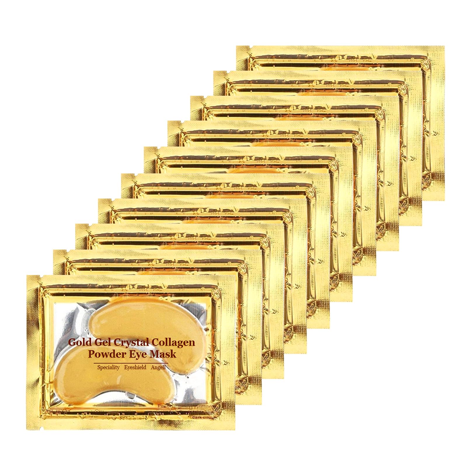 Adofect masque yeux Or 24K, emballage individuel pratique pour le voyage et fraîcheur.