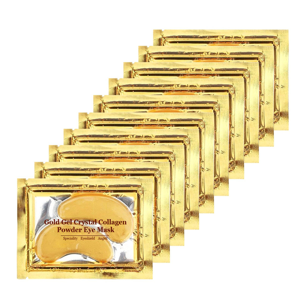 Adofect masque yeux Or 24K, emballage individuel pratique pour le voyage et fraîcheur.
