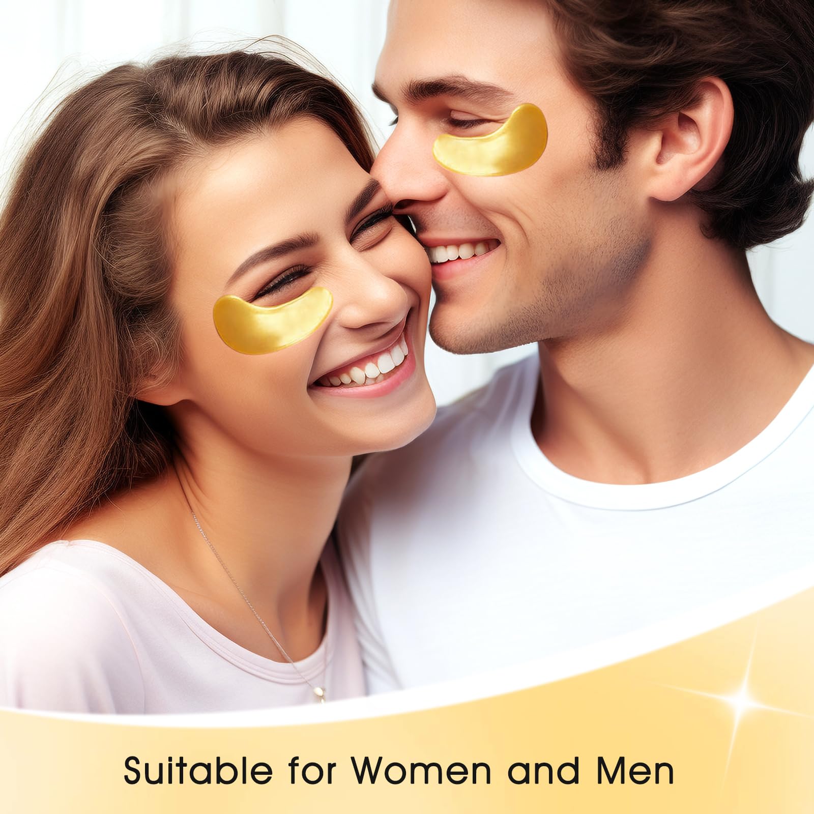 Adofect masque yeux Or 24K, voyage pratique et réutilisable.