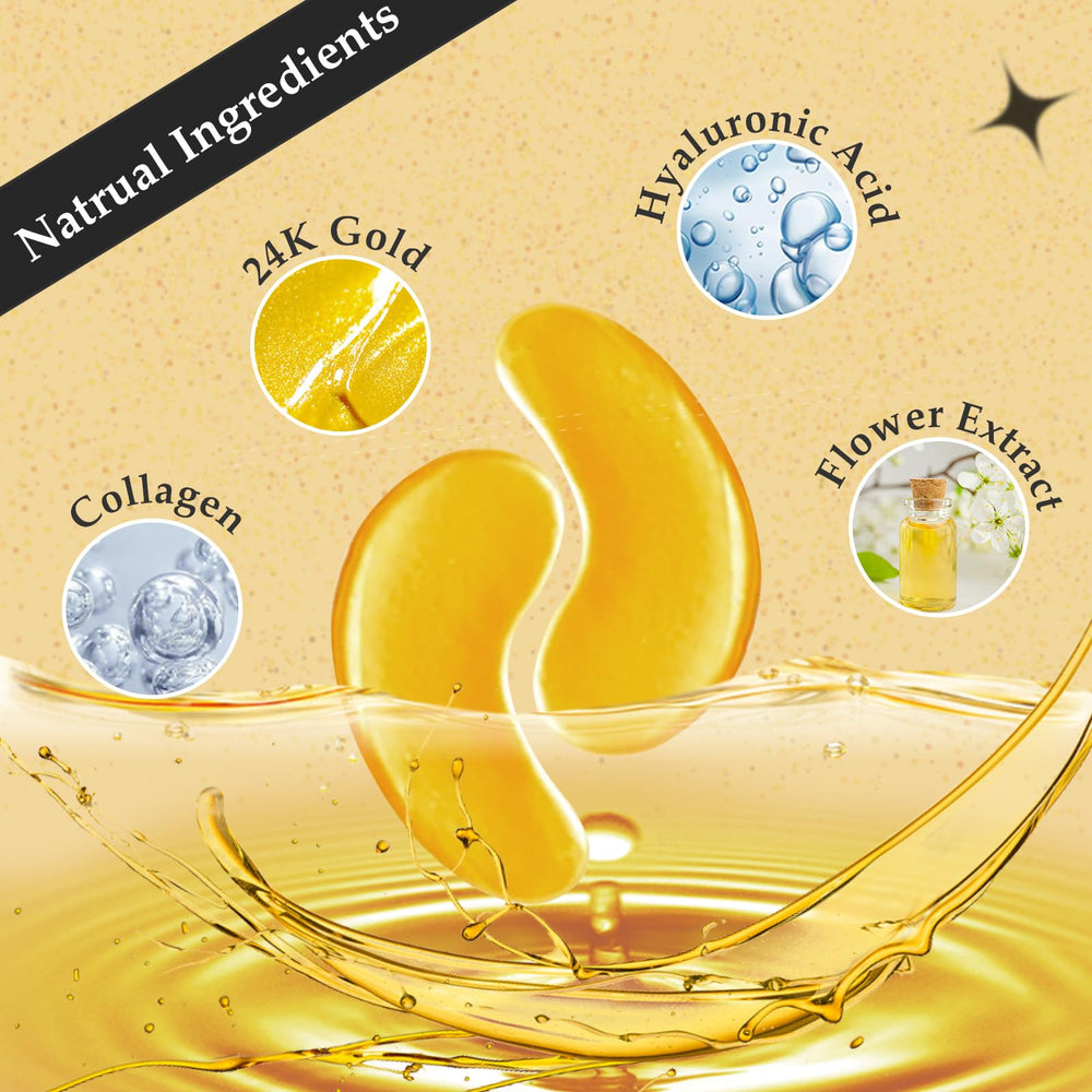 Or 24K Adofect – gros plan montrant l'effet luxueux et l'hydratation.