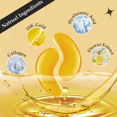 Or 24K Adofect – gros plan montrant l'effet luxueux et l'hydratation.