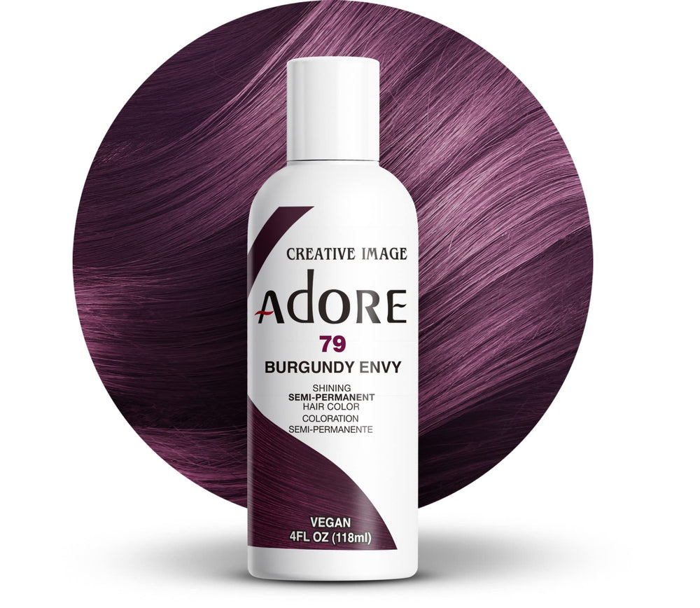 Adore Burgundy Envy, look salon à domicile pour retouches faciles.