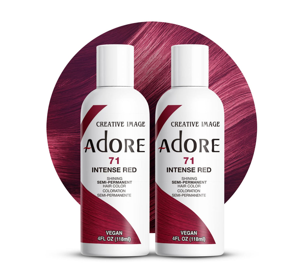Adore couleur intense rouge, bouteille 2-pack, teinte durable pour cheveux.