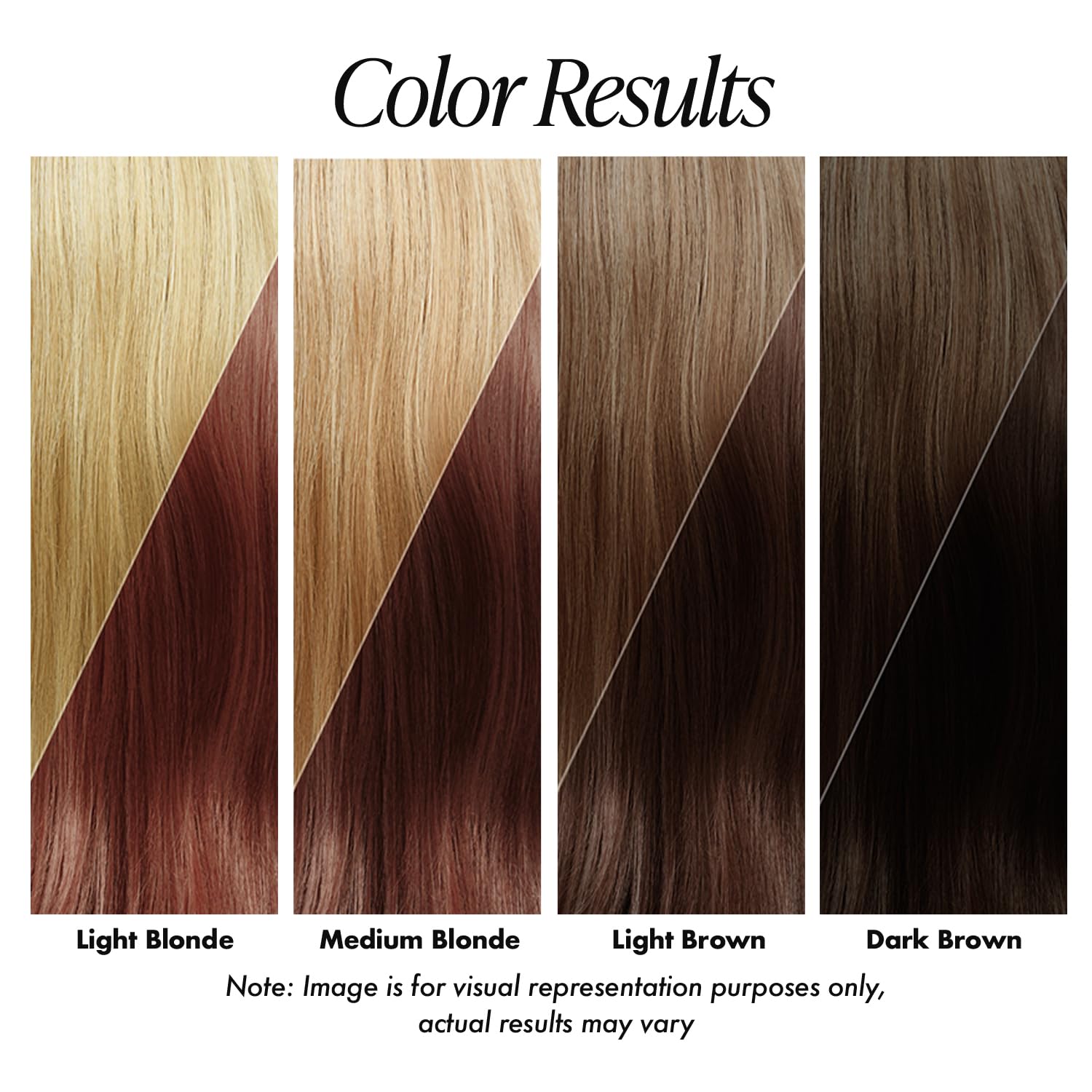 Adore couleur cuivre brun 076 montre la texture adaptée à tous les types de cheveux