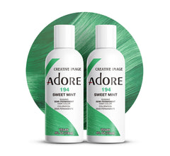 Adore Menthe Douce coloration cheveux, bouteille prête à l’emploi pour une couleur durable.