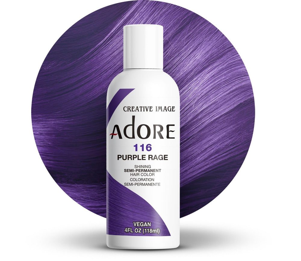 Adore Purple Rage – résultat sans ammoniaque ni peroxyde pour un look salon.