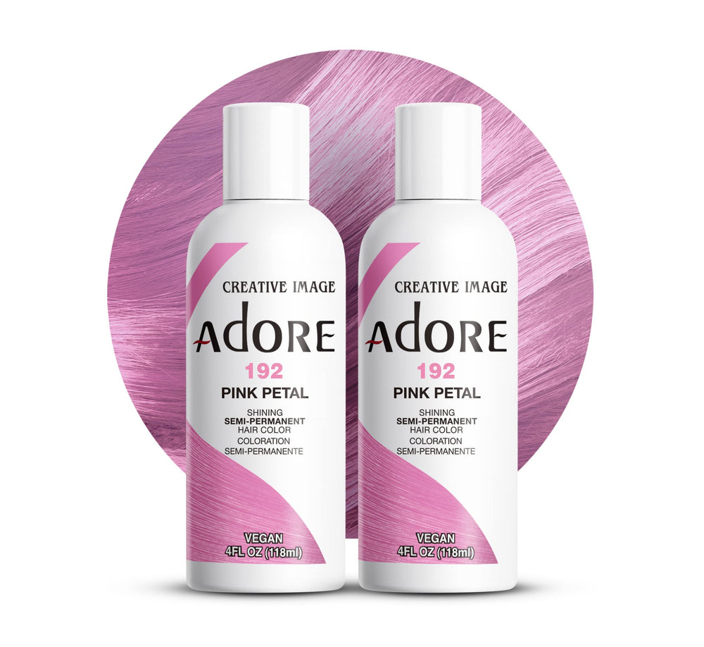 Adore Coloration cheveux Rose Petal – bouteille prête à l'emploi et couleur vive.