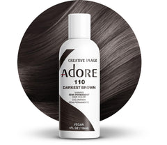 Adore coloration semi-permanente, bouteille prête à l'emploi, teinte brun sombre durable.