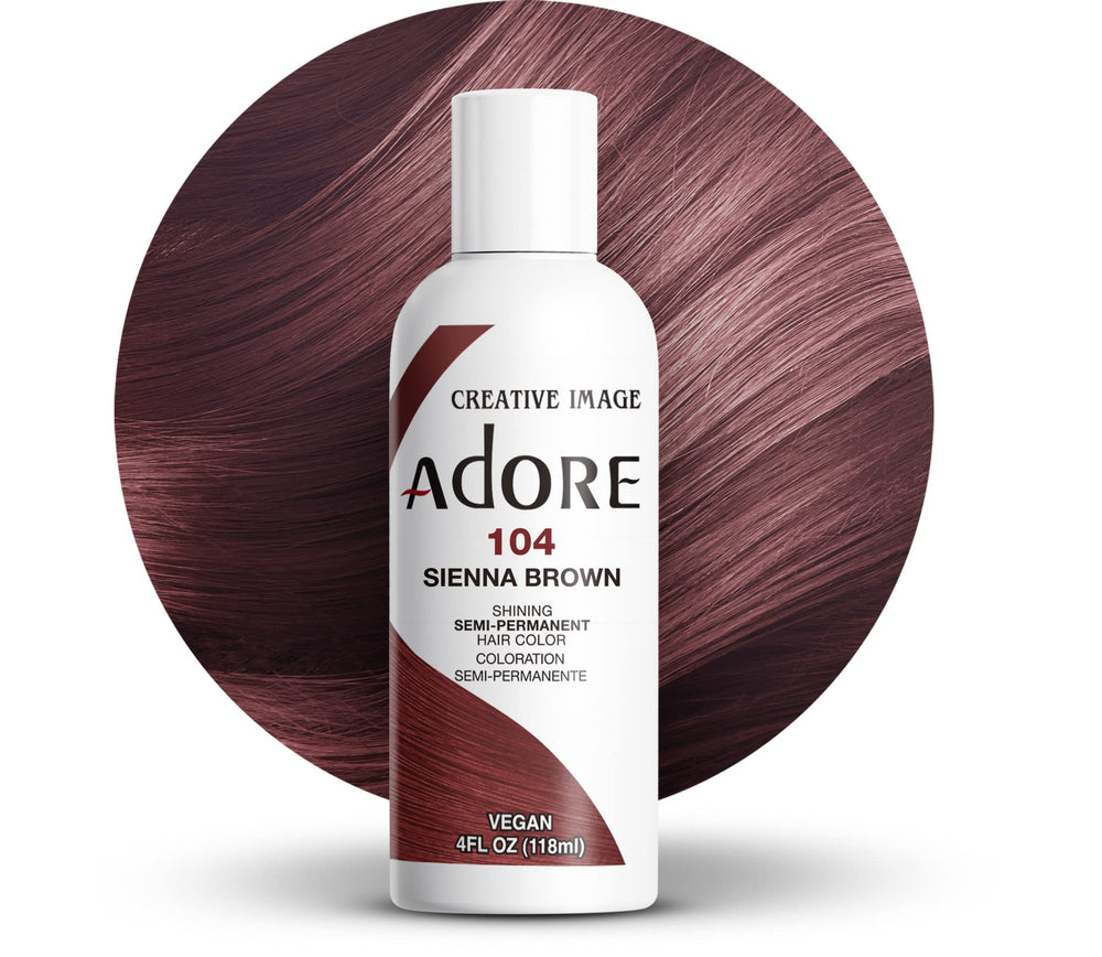 Adore Coloration Sienna Brun - Flacon, couleur riche et durable pour retouches.