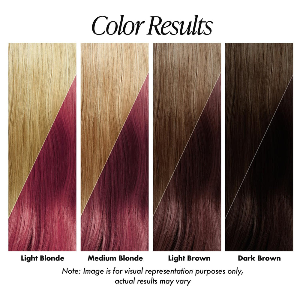Adore Rouge Rageant, application cheveux facile et uniforme sur toutes textures.