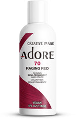 Adore Rouge Rageant, flacon pratique pour application à domicile et couleur durable.