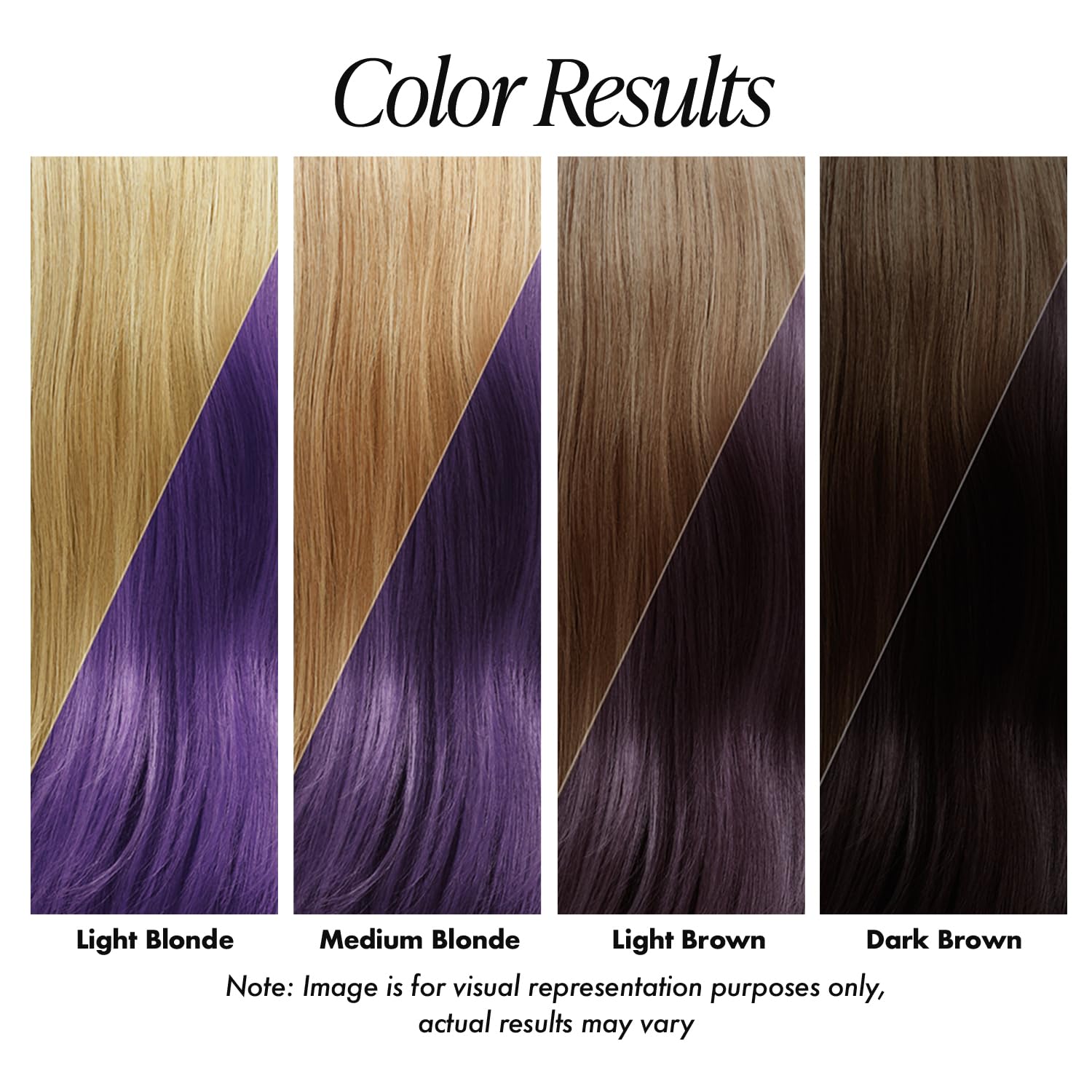 Adore résultat teinte violet africain fini et vibrant.