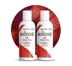 Adore 060 Truly Red — bouteille prête à l'emploi pour une couleur intense et durable.