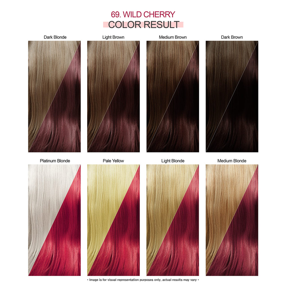 Adore Shining crème coloration teinte Wild Cherry pour une couleur uniforme et facile.