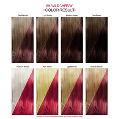 Adore Shining crème coloration teinte Wild Cherry pour une couleur uniforme et facile.